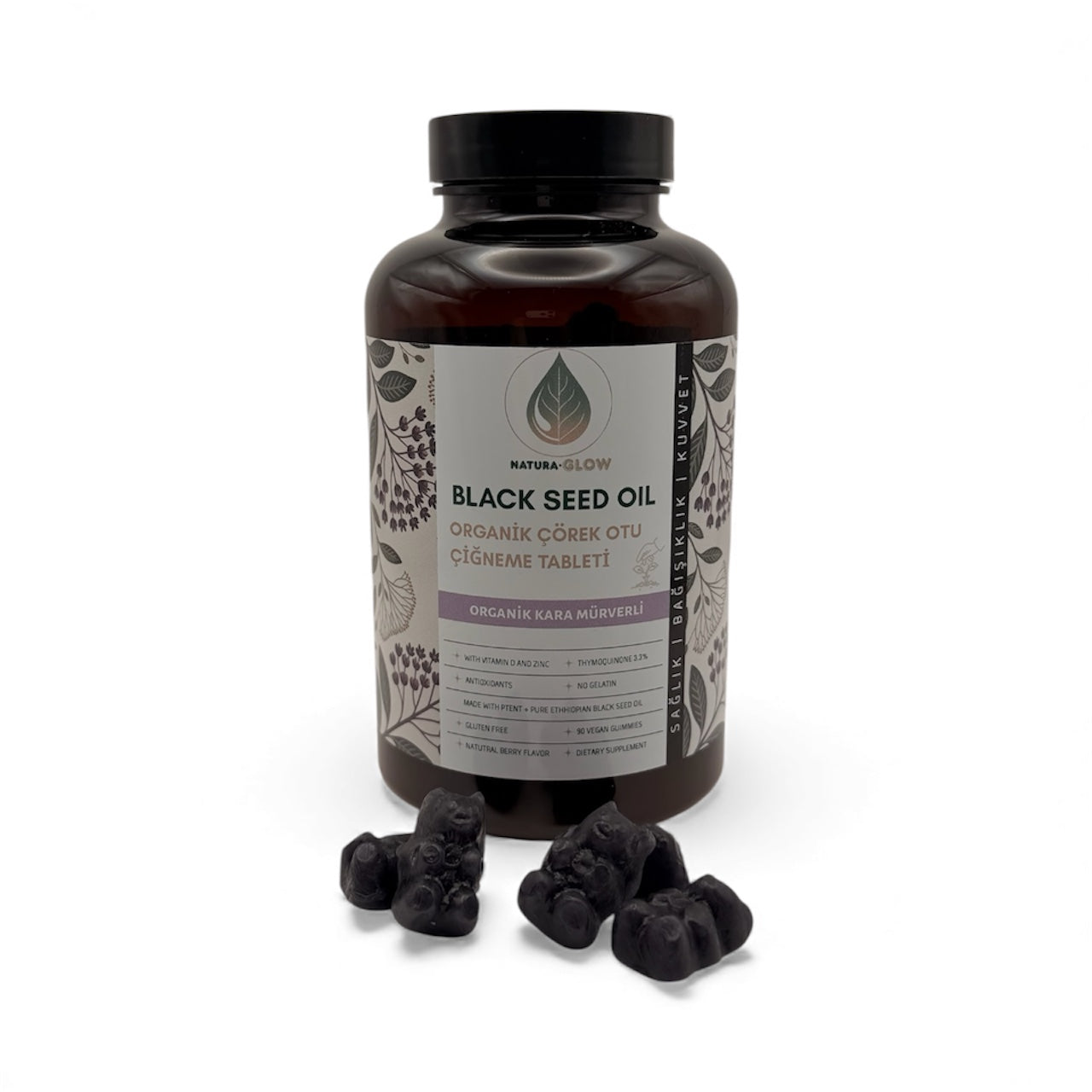 Natuurlijke Zwarte Komijnolie & Vlierbes Gummies